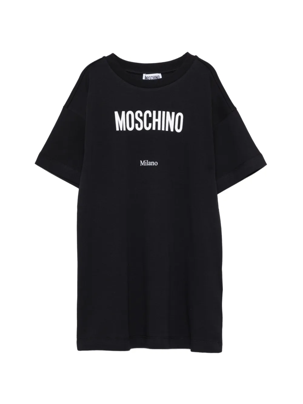 

Футболка с принтом логотипа Moschino Kids, черный