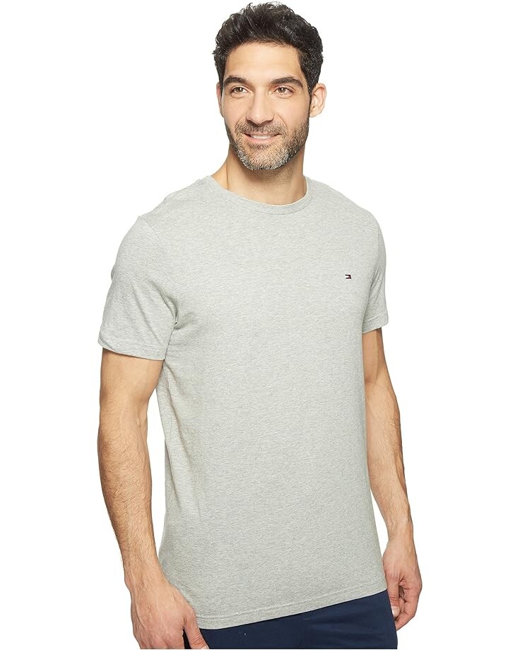 Футболка Tommy Hilfiger Short Sleeve Core Flag Crew Neck, цвет Grey Heather — фото 4