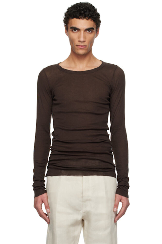 

Футболка LS коричневая Hollywood Rib Rick Owens