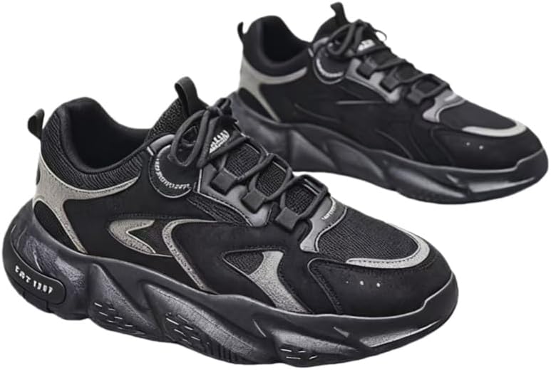 

Мужские дышащие спортивные кроссовки с сеткой, легкие амортизирующие мужские беговые кроссовки, для повседневного использования и ходьбы Clolinde, черный