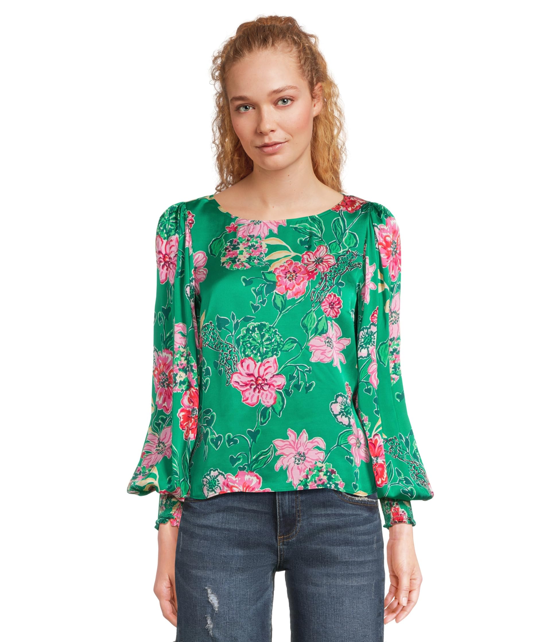 

Топ Lilly Pulitzer Alfreda Long, цвет Multi Safari Sanctuary