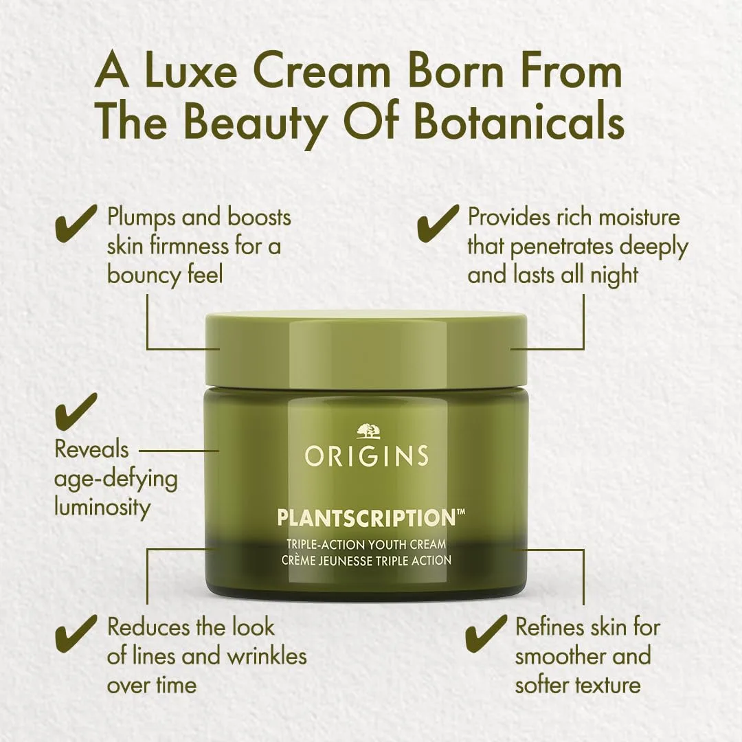 Крем для лица Origins — Plantscription Triple-Action Youth Cream | Укрепляющий, разглаживающий и увлажняющий | С, 45 мл — фото 2
