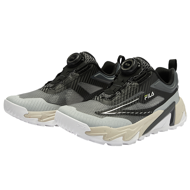 FILA KIDS Легкие амортизирующие детские беговые кроссовки serpent leopard castle gray/black kids — фото 4
