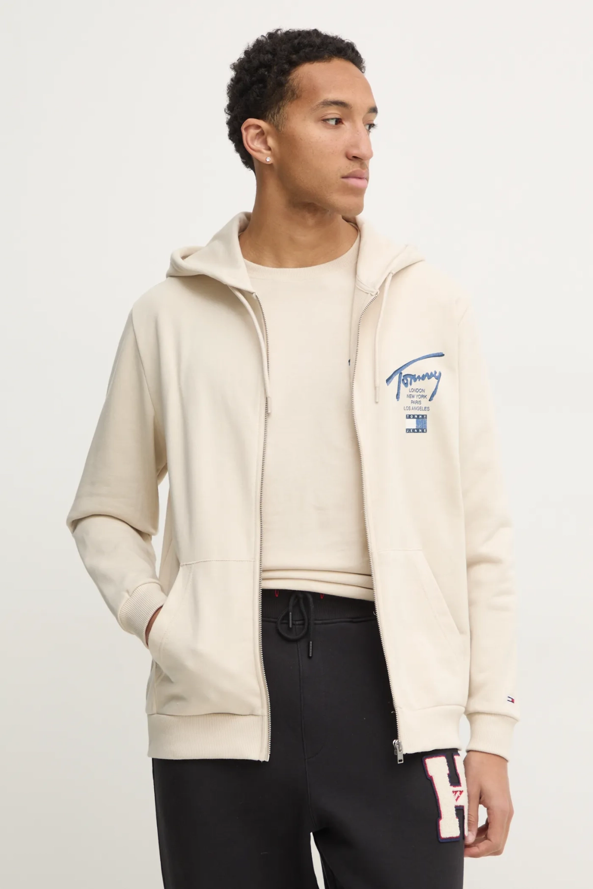

Хлопковая толстовка Tommy Jeans, бежевый