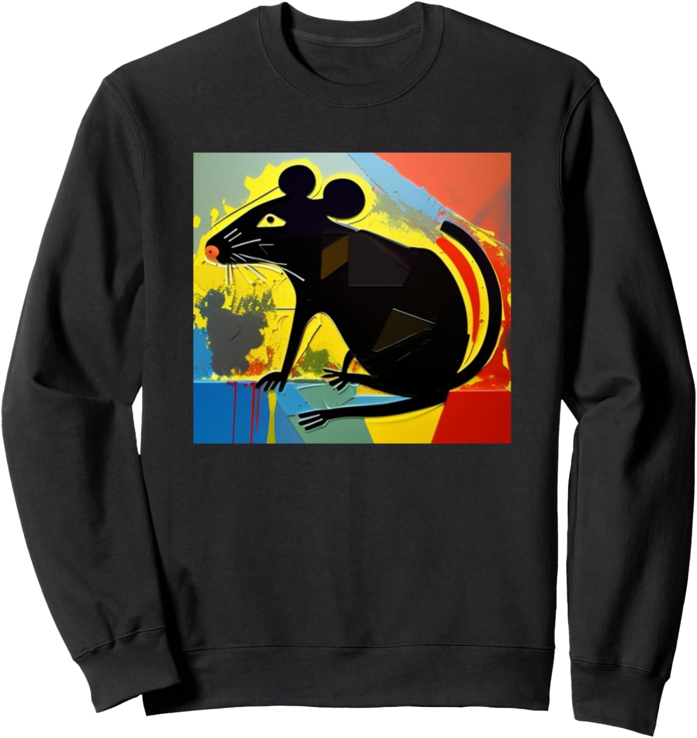 

Яркая толстовка с силуэтом мыши для любителей мышей Rats Pets Art Women + Girls Kids Men Boys Gift, черный