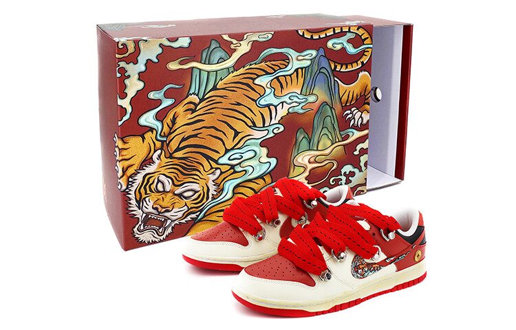 

Кроссовки Nike Dunk Skateboard Shoes Women's Low-Top White/Red