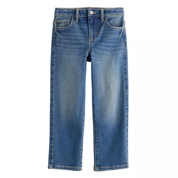 

Джинсы прямые с высокой посадкой для девочек 4-12 лет Jumping Beans, цвет medium wash