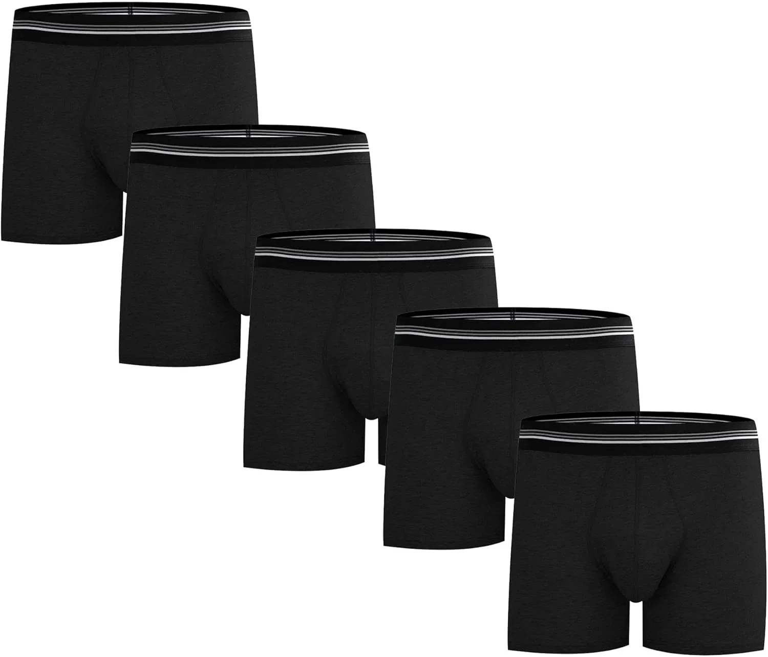 Боксеры хлопковые спортивные, Black 5pc
