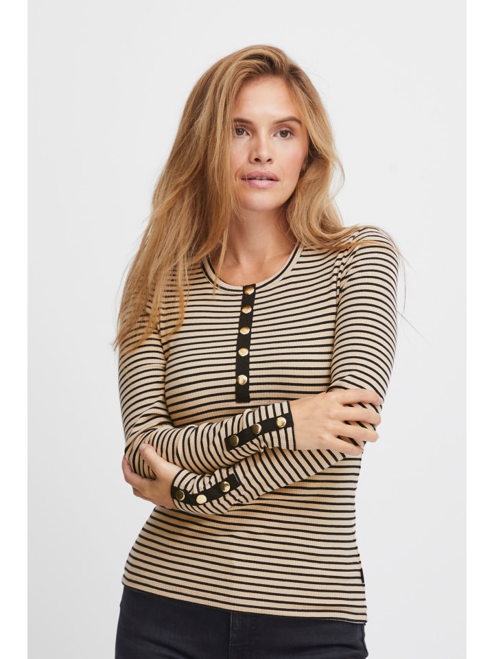 

Лонгслив PULZ Jeans, бежевый