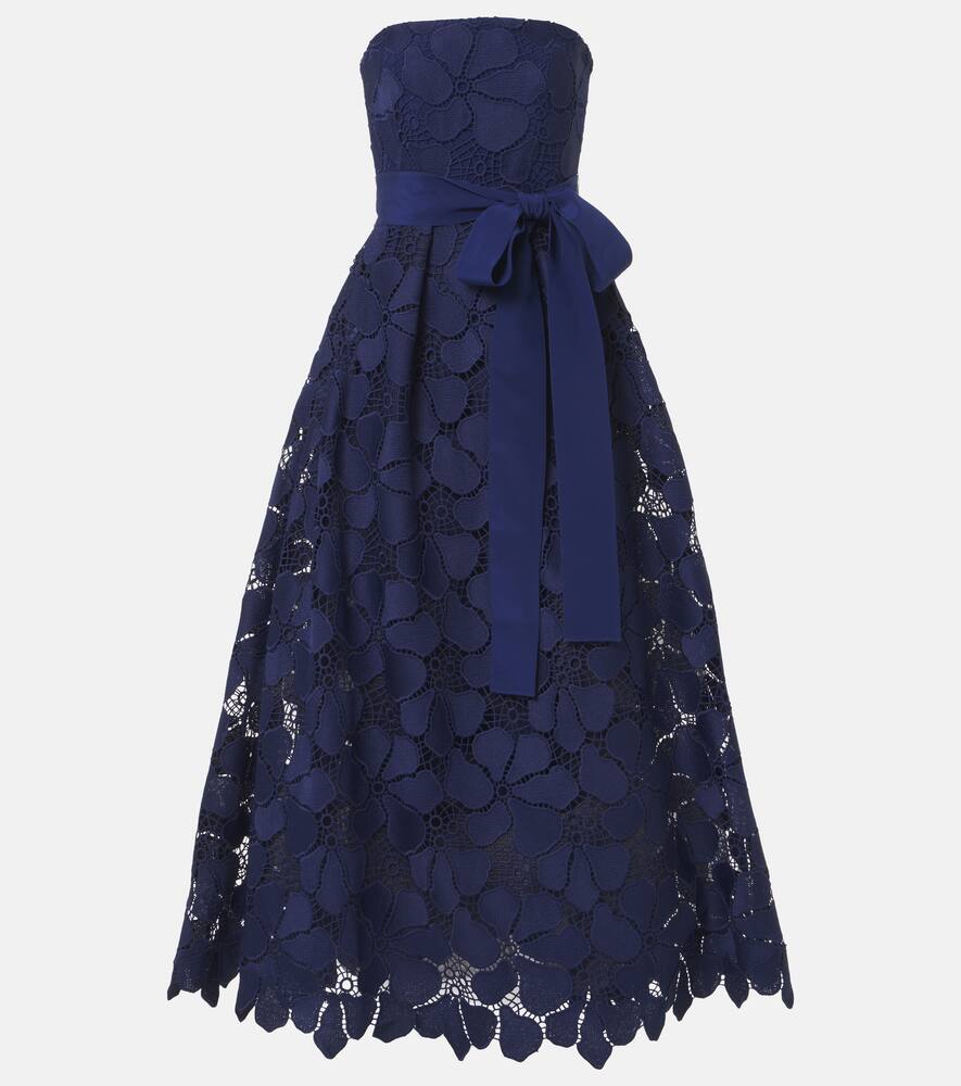 

Кружевное платье-бюстье Elie Saab, Moody Blue
