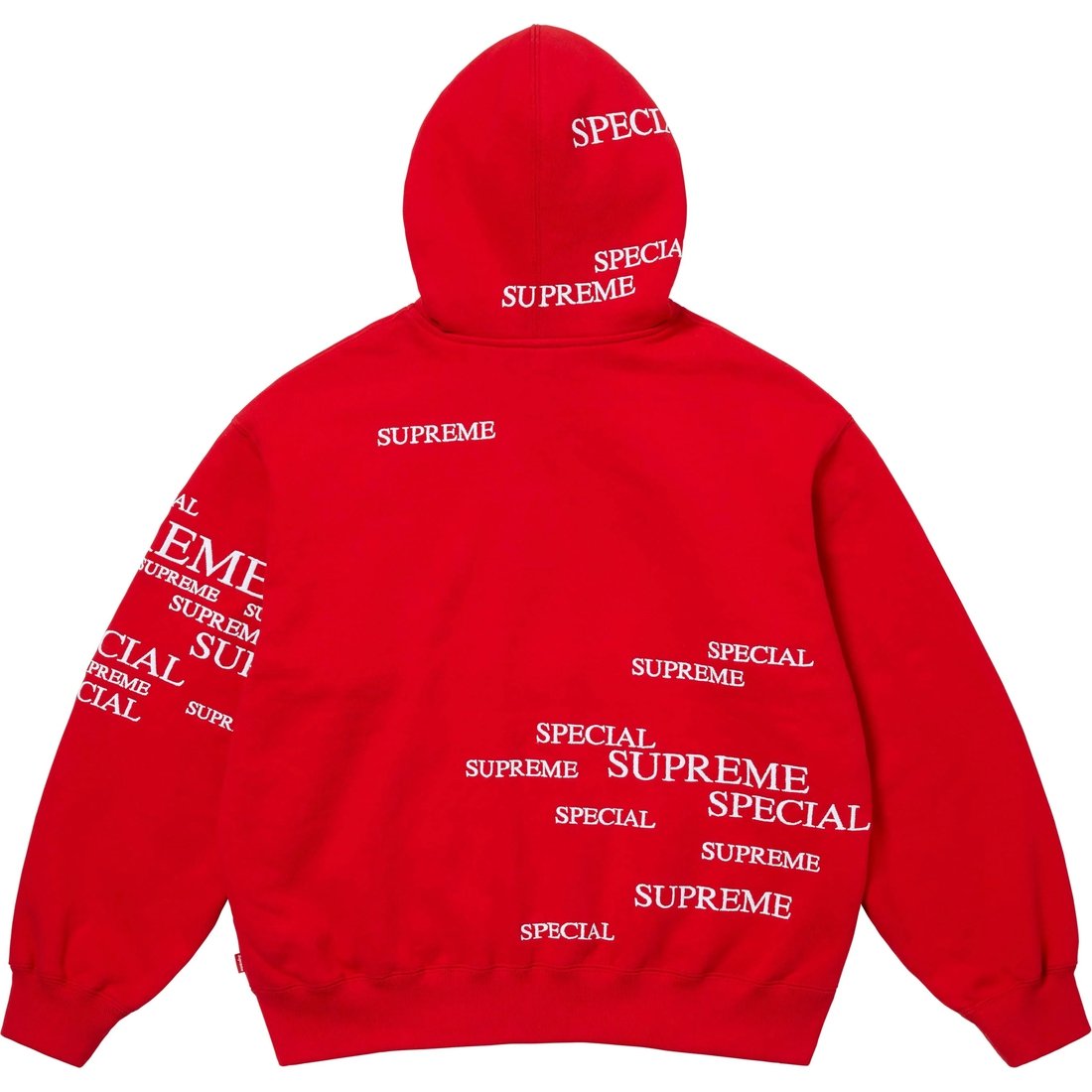 Спортивная толстовка с капюшоном на молнии Supreme, серый белый/серый — фото 2