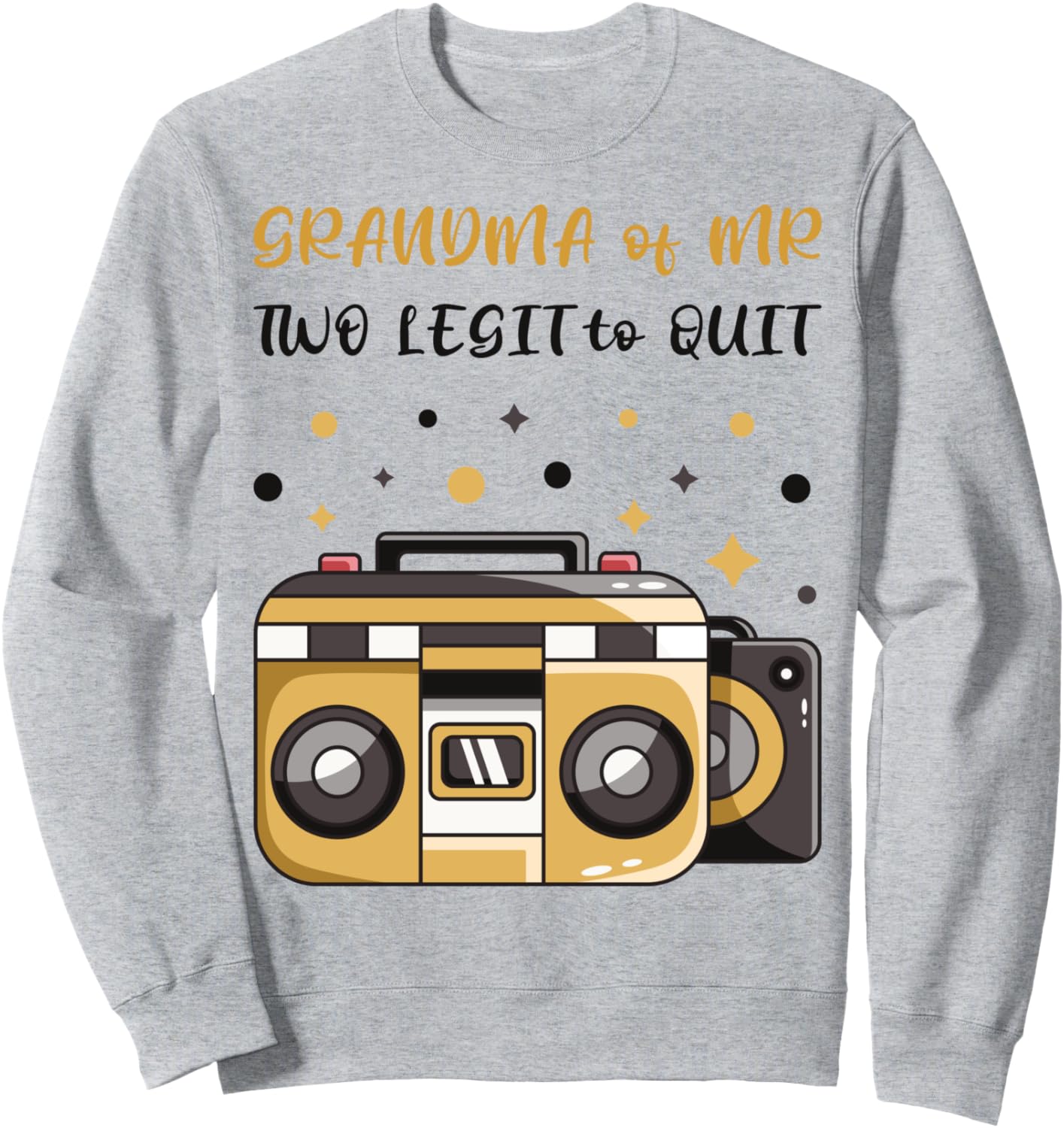 

Толстовка Mr. Two Legit to End 2nd Birthday Hip Hop Party Grandma Family Look 2 Year Old Music Vibe Decoration Gifts, серый