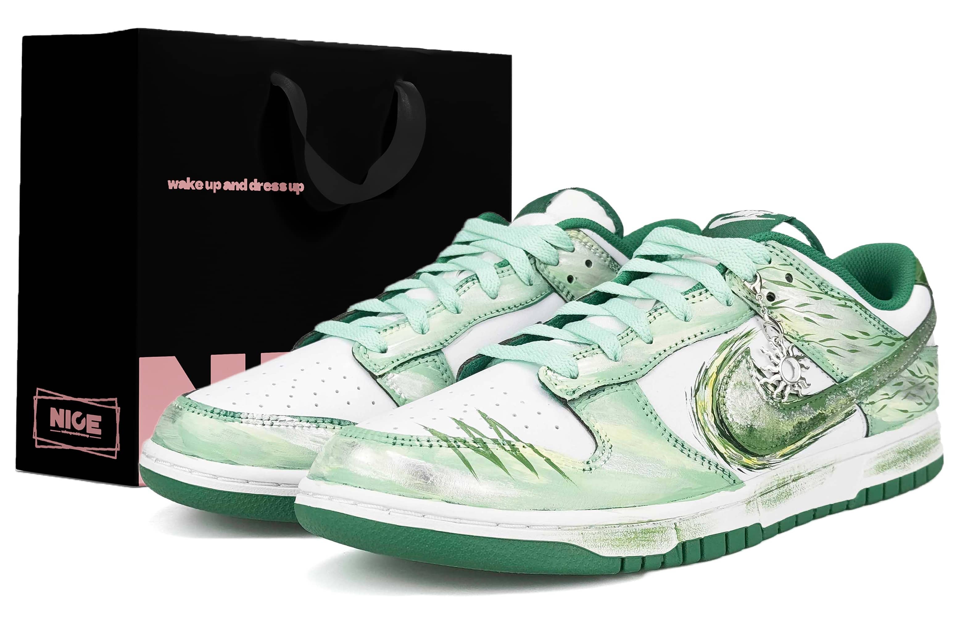

Кроссовки для скейтбординга Dunk Low Top, мужские, светло-зеленые Nike, Light Green