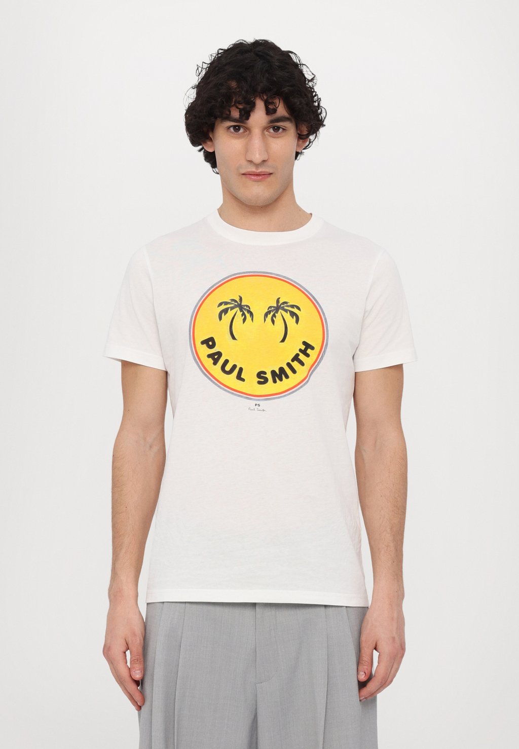 

Футболка с принтом SLIM FIT PALM TREES PS Paul Smith, белый