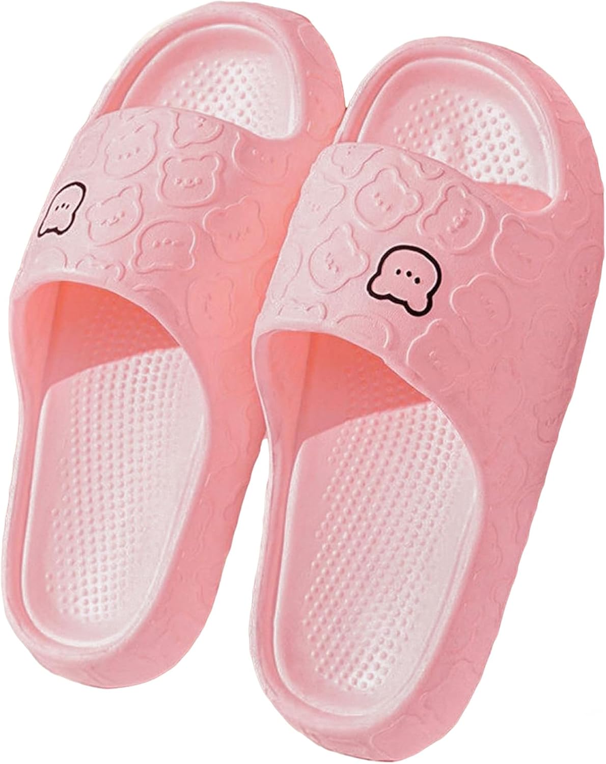 

Тапочки с милым медвежонком ASHALI, слайдеры, для дома и ванной, с противоскользящей подошвой EVA, для мужчин и женщин, белые