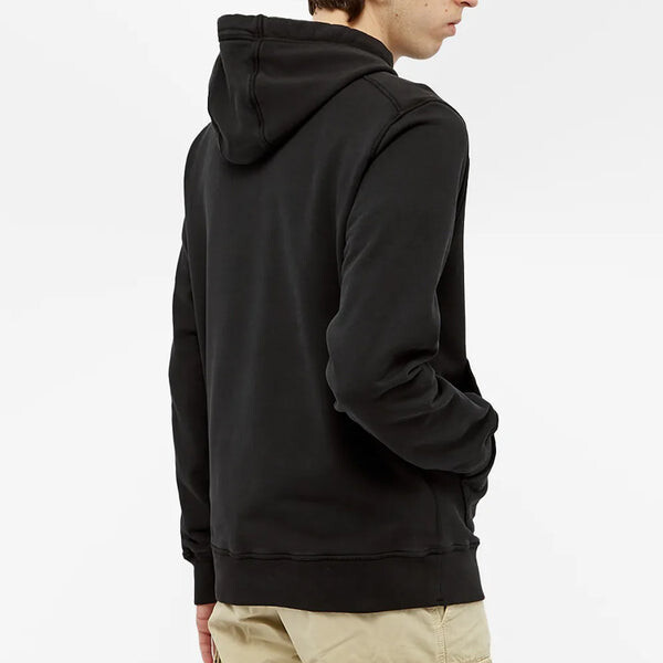 Толстовка garment dyed popover hoodie 'black' Stone Island, черный — фото 2