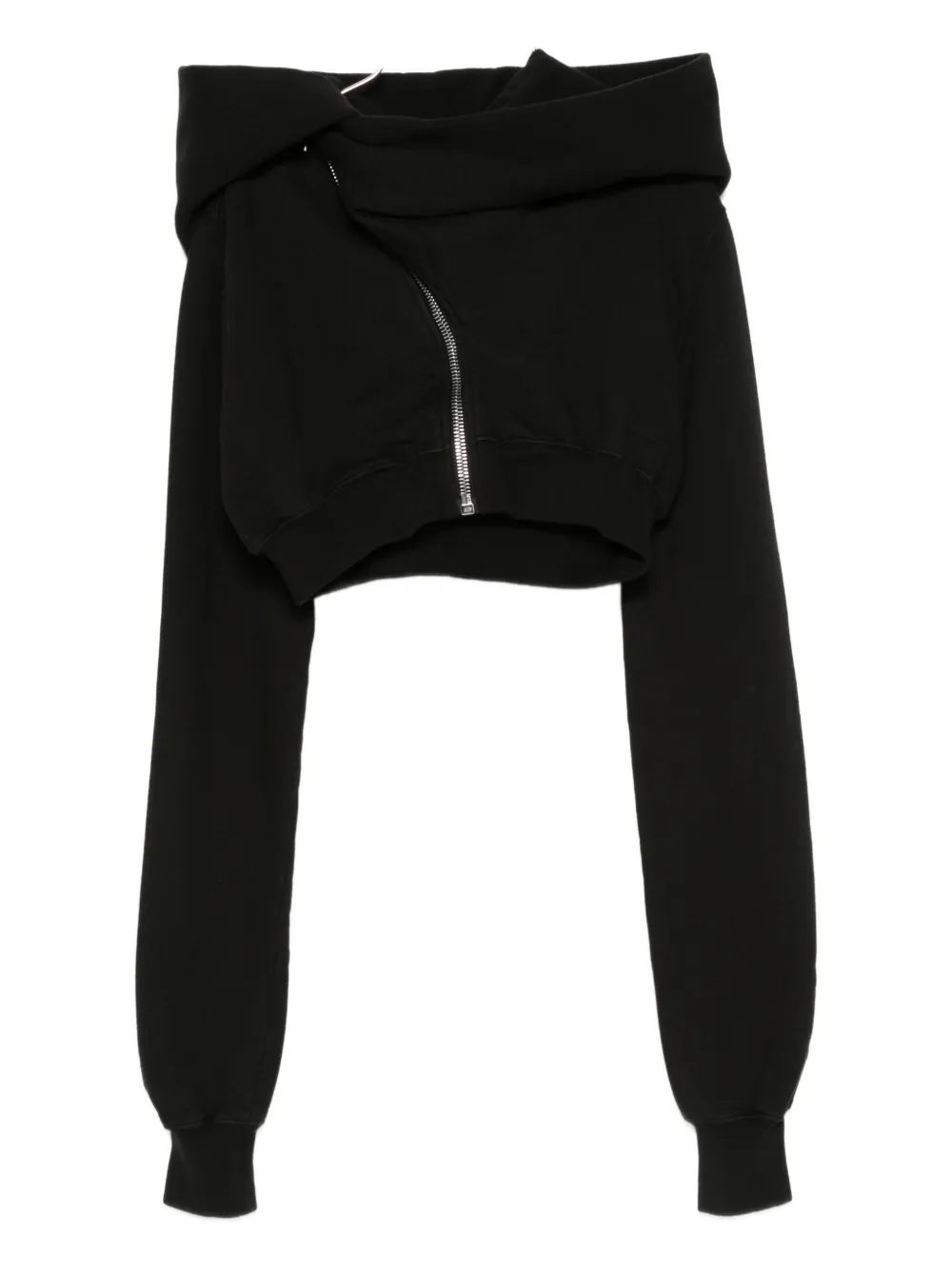 

Укороченный худи с застежкой-молнией Mountain Rick Owens DRKSHDW, черный