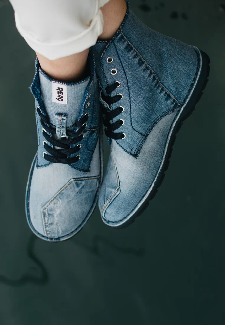 Ботинки джинсовые, из переработанных материалов, Desert Boots, STAGE JEANS, синие Re49 — фото 2