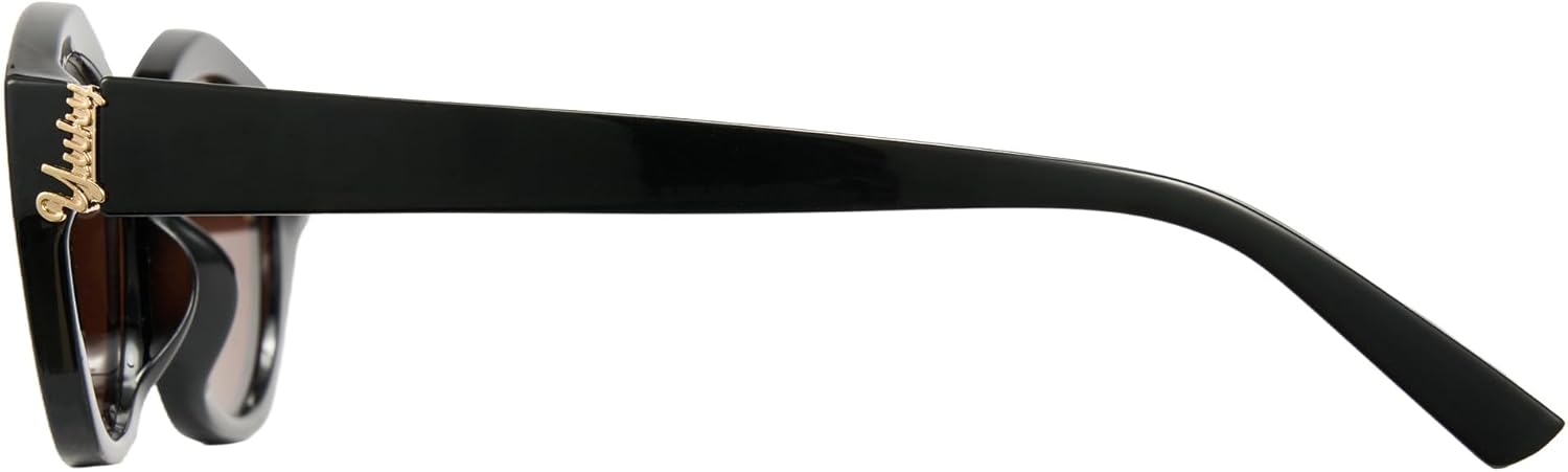 

Солнцезащитные очки Cyxus Y2K для женщин, защита от УФ-излучения, модные солнцезащитные очки для женщин, подходят для вождения, активного отдыха и повседневной носки, Black Frame Brown Lens 1280