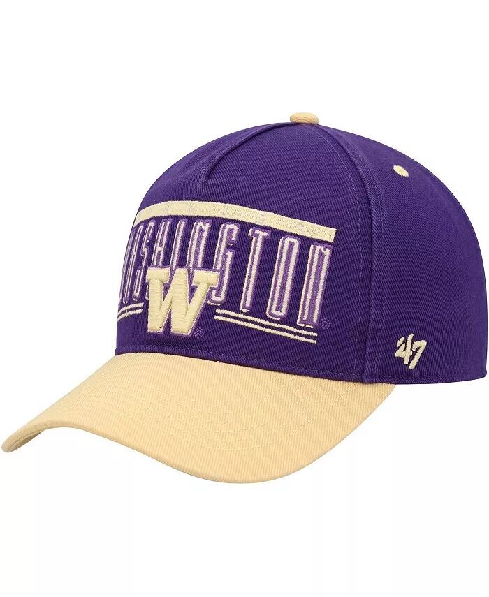 

Мужская фиолетовая регулируемая шапка Washington Huskies с двойным заголовком и сцепкой '47 Brand, фиолетовый