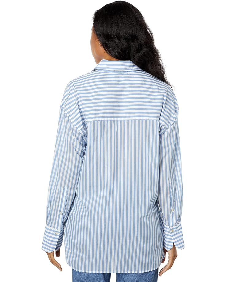 

Рубашка Vince Stripe Oversized Shirt, цвет Riviera