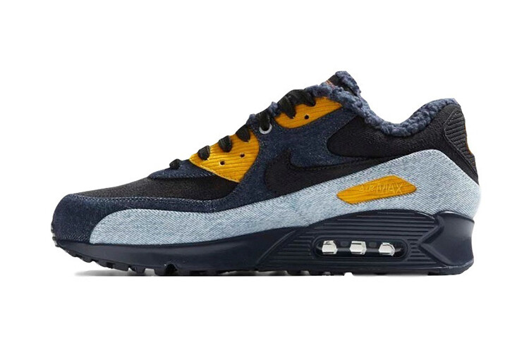 

Кроссовки Nike Air Max 90 Unisex, темно-синий/голубой/желтый