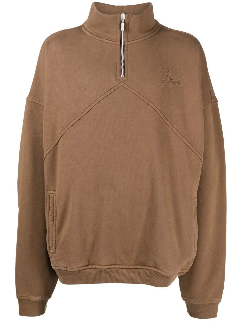 

Толстовка с вышитым логотипом RHUDE, коричневый