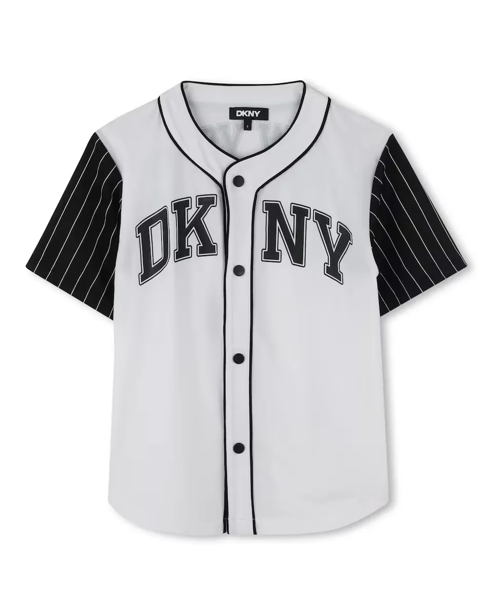 

Рубашка с контрастными рукавами и кнопками DKNY, белый
