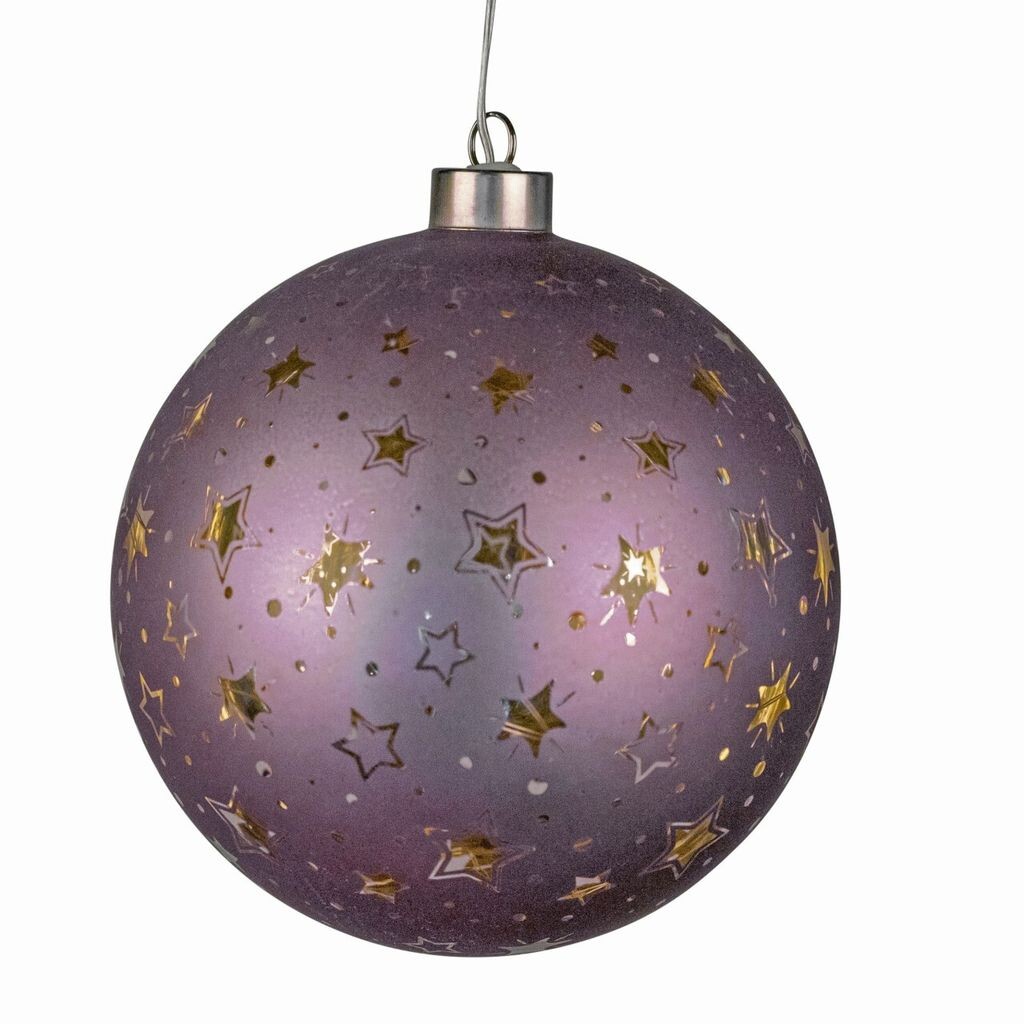 

Светодиодный декоративный шар PURPLE STARS звезды для подвешивания Д. 15см стекло Formano W24, розовый