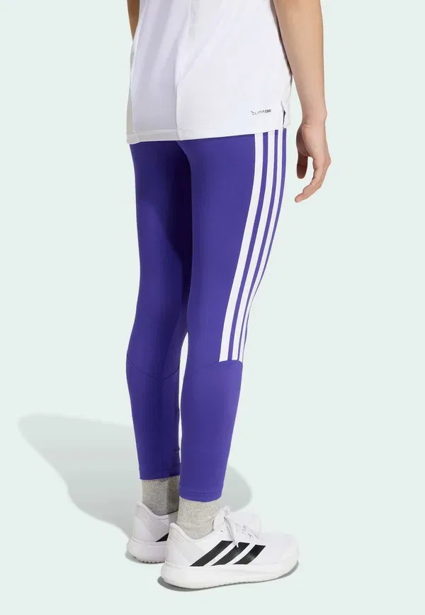 Леггинсы Adidas Performance Jg essential 3 stripes legging, чисто-фиолетовый белый — фото 2