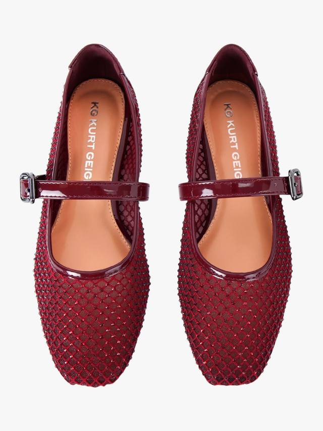 Туфли-балетки Nina Mesh Ballerina Kurt Geiger London, Red Wine — фото 3