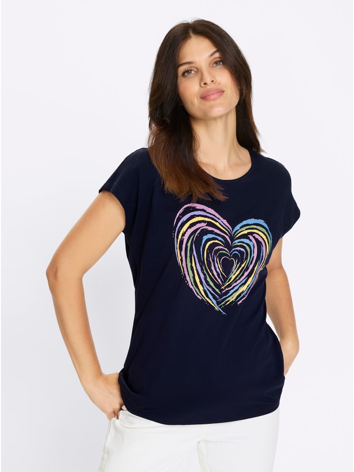 

Рубашка с короткими рукавами темно-синего и орхидейного цветов Sieh an!