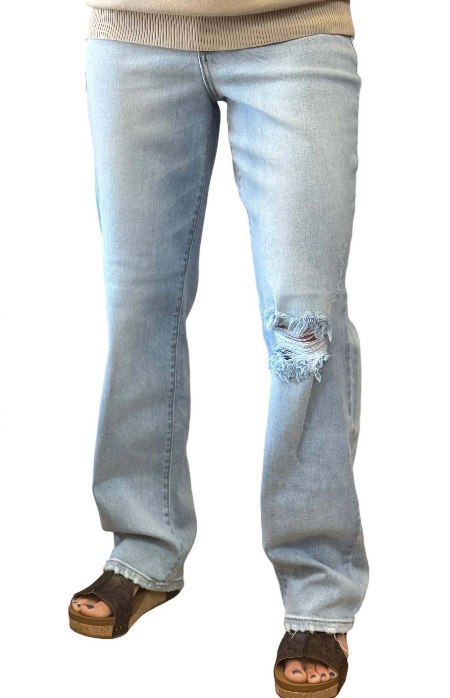 

Прямые джинсы Rebel 90's Denim Light Wash Judy Blue