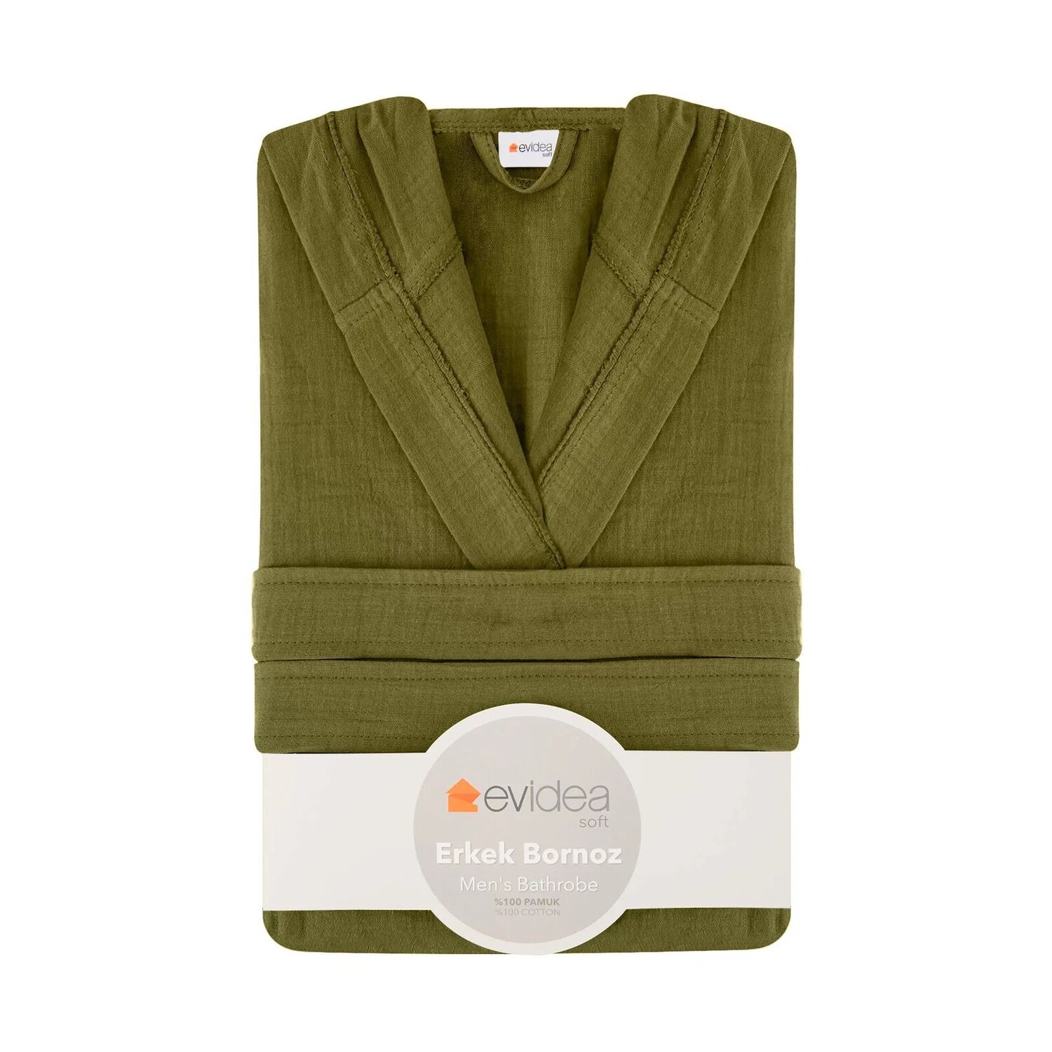 

Мужской муслиновый халат Evidea Soft - Хаки - L / XL