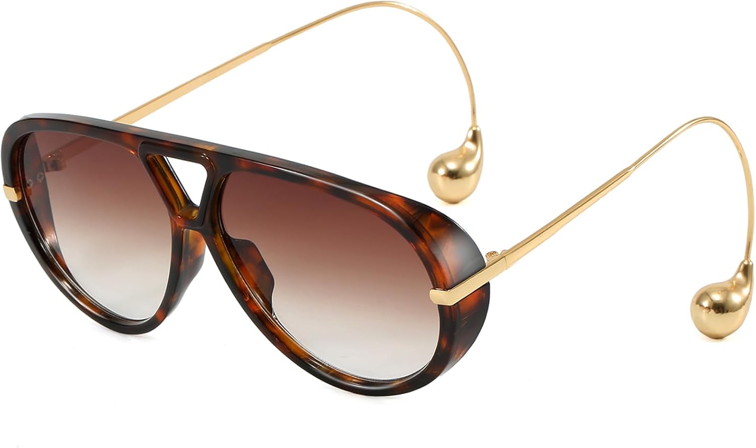 

Женские солнцезащитные очки-авиаторы большого размера в стиле ретро, ​​модные солнцезащитные очки-щит с большими оранжевыми линзами, винтажные очки Breaksun, Tortoise/Brown Gradient