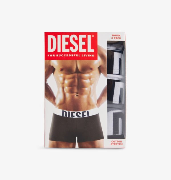 

Комплект из трех трусов-боксеров из эластичного хлопка с фирменным поясом Diesel, цвет e7222