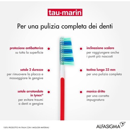 Tau Marin Зубная щетка Tau-Marin Scalare 33 с очень мягкой щетиной и антибактериальным эффектом — фото 2