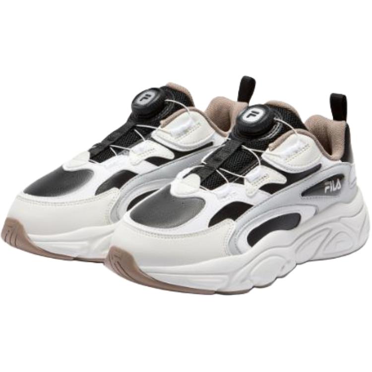Детские кроссовки для бега Low top с защитой от скольжения, износостойкие и поддерживающие FILA KIDS, [northern style]черный/stone серый-fbg — фото 4