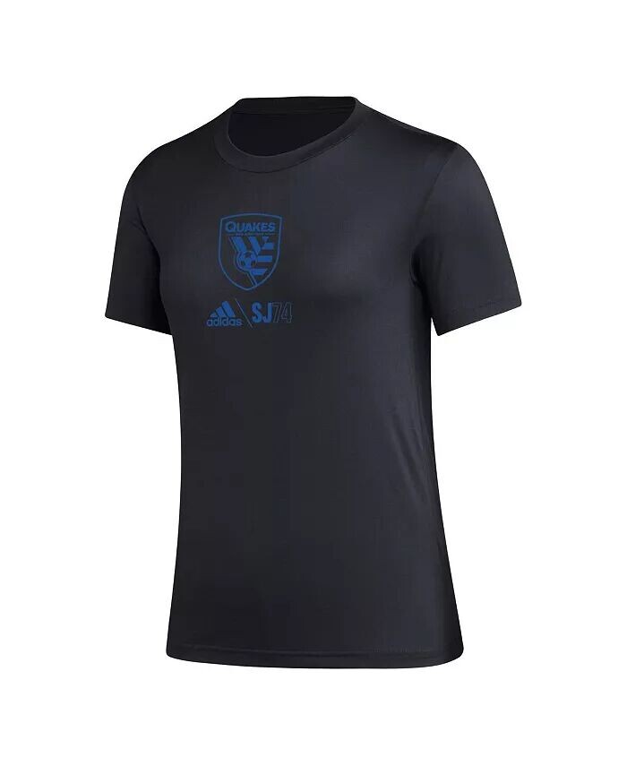 Черная женская футболка San Jose Earthquakes AEROREADY Club Icon Adidas — фото 3