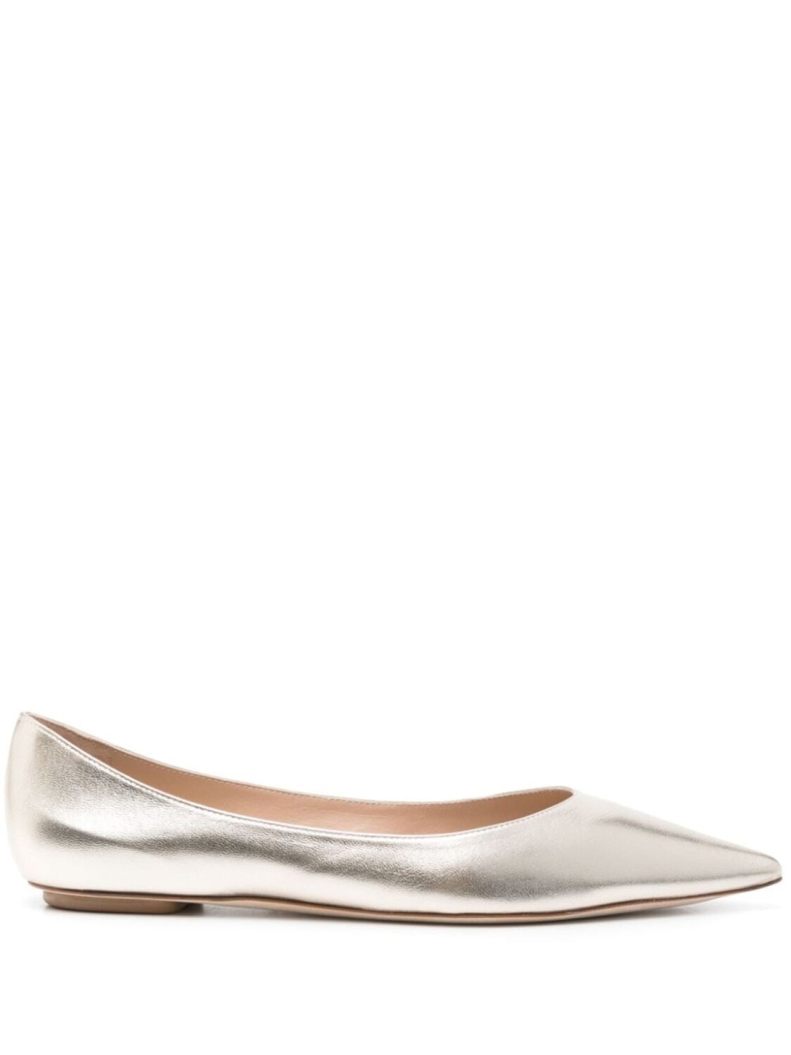 

Stuart Weitzman балетки Emilia с эффектом металлик, золотистый