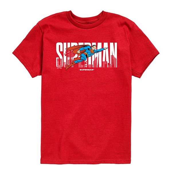 

Футболка с принтом superman pose logo для мальчиков 8-20 Licensed Character, Red