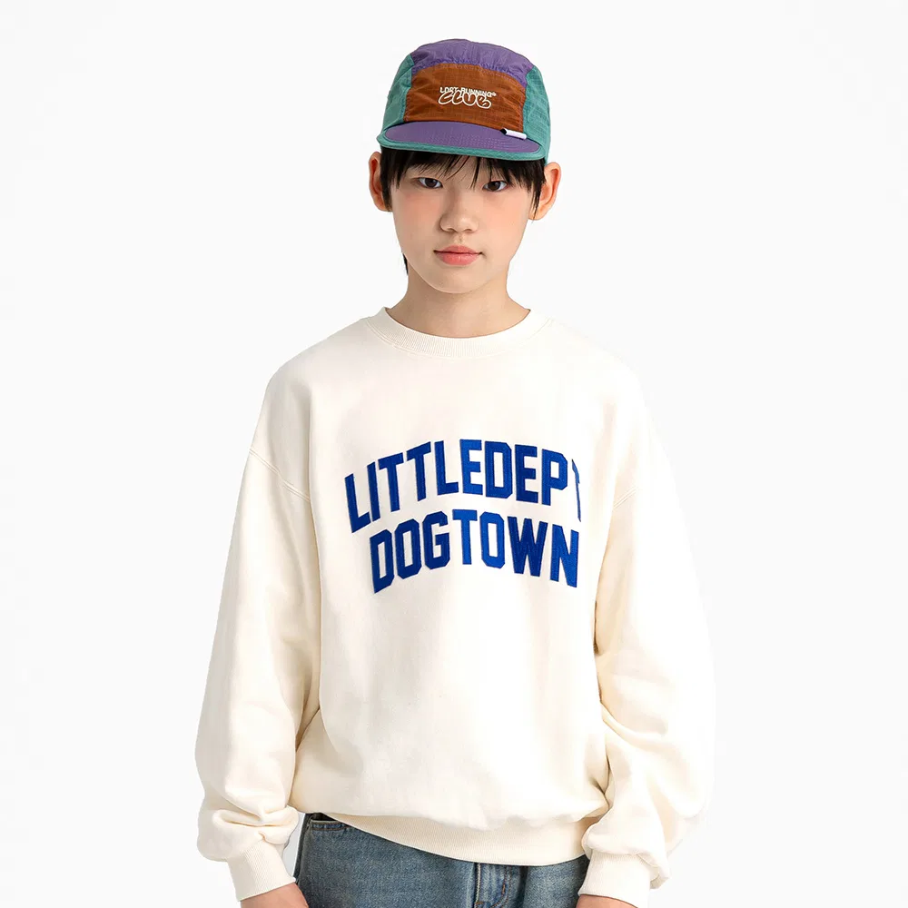 Детский свитшот Applique Logo, айвори, от Little Dept