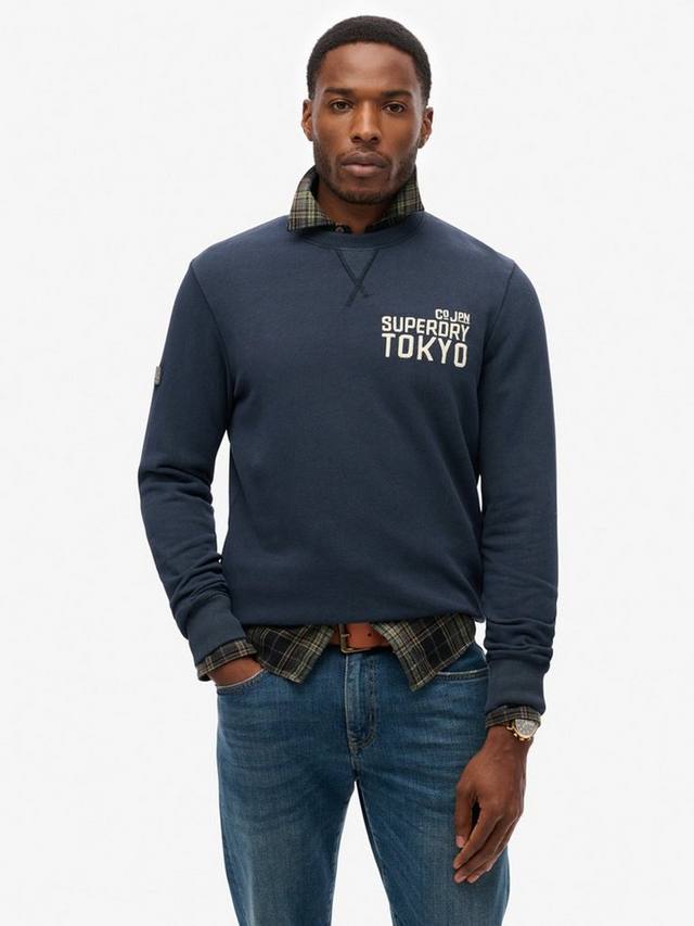 

Толстовка с аппликацией на рабочую одежду Superdry, цвет Eclipse Navy