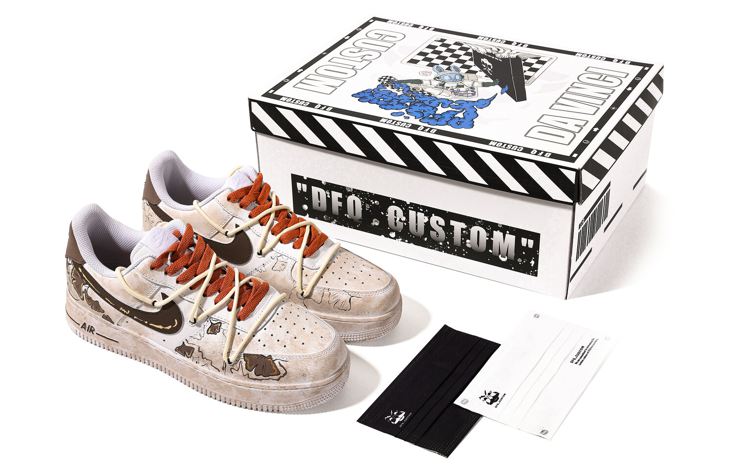 

Мужские кроссовки для скейтбординга Nike Air Force 1, Off-white