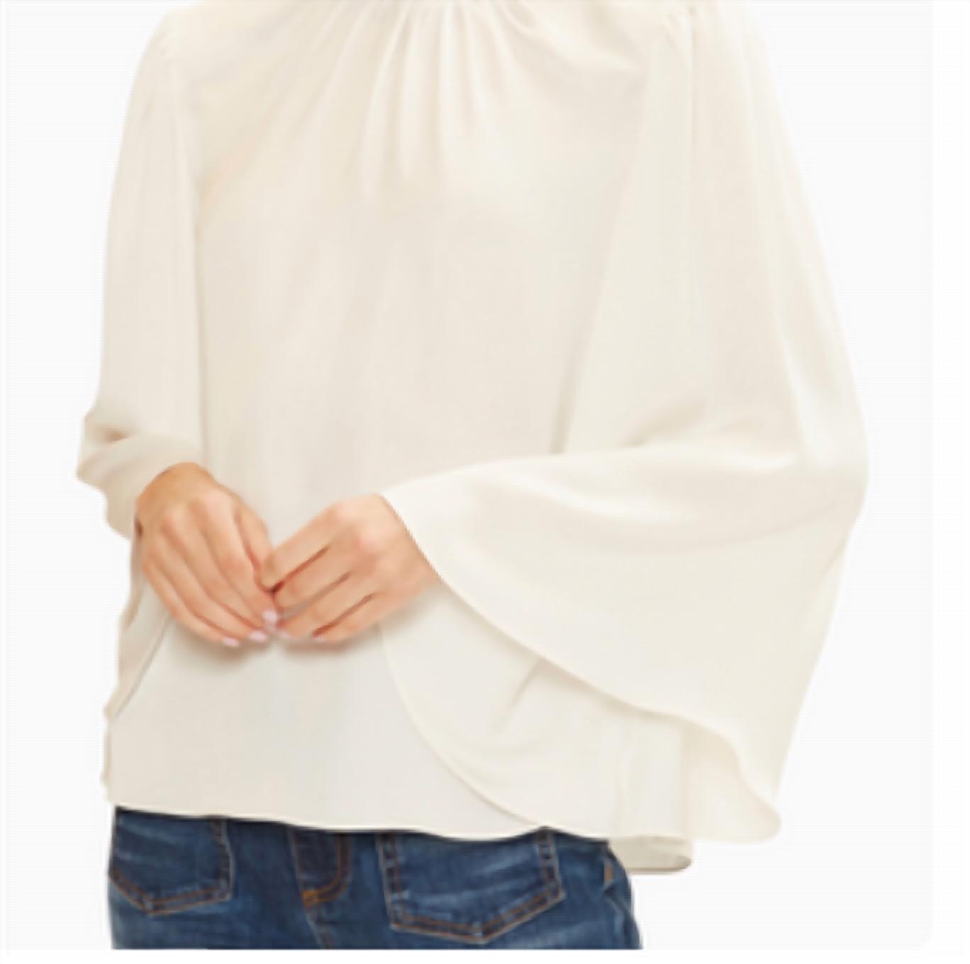 

Топ Ella Mock Neck цвета слоновой кости Ramy Brook