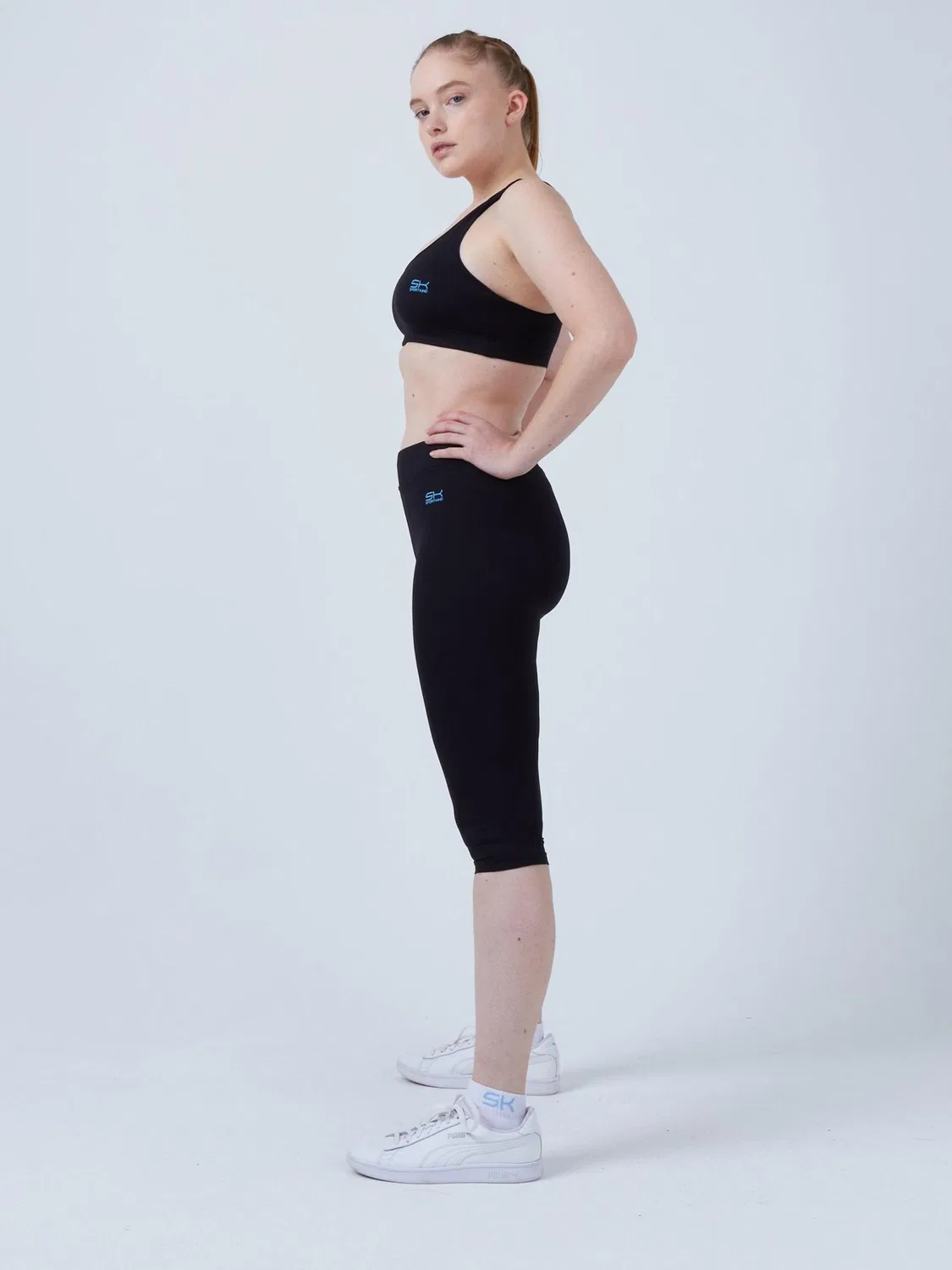 Узкие леггинсы Sportkind 3/4 Sport Leggings черного цвета — фото 4