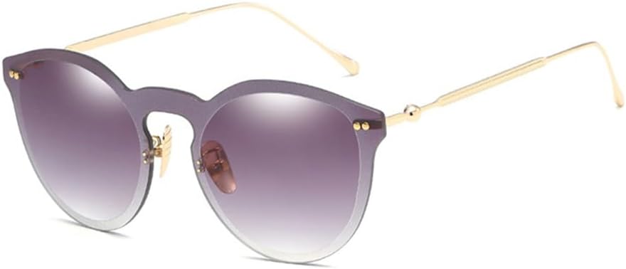 

Женские круглые солнцезащитные очки без оправы в стиле ретро с градиентной металлической оправой, мужские туристические очки с защитой от УФ-излучения UV400 LANGSER, 2