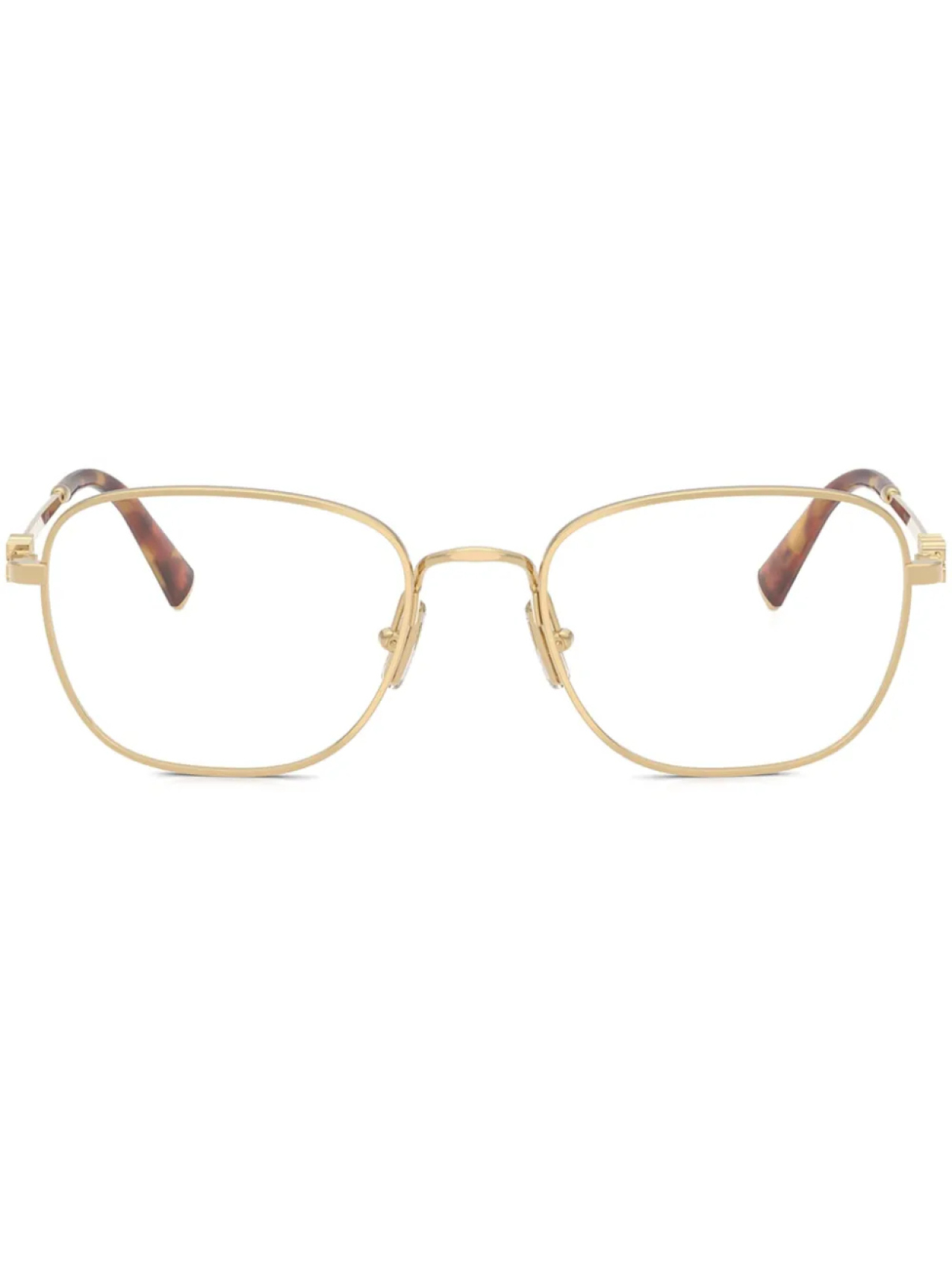 

Очки в квадратной оправе Miu Miu Eyewear, золотой