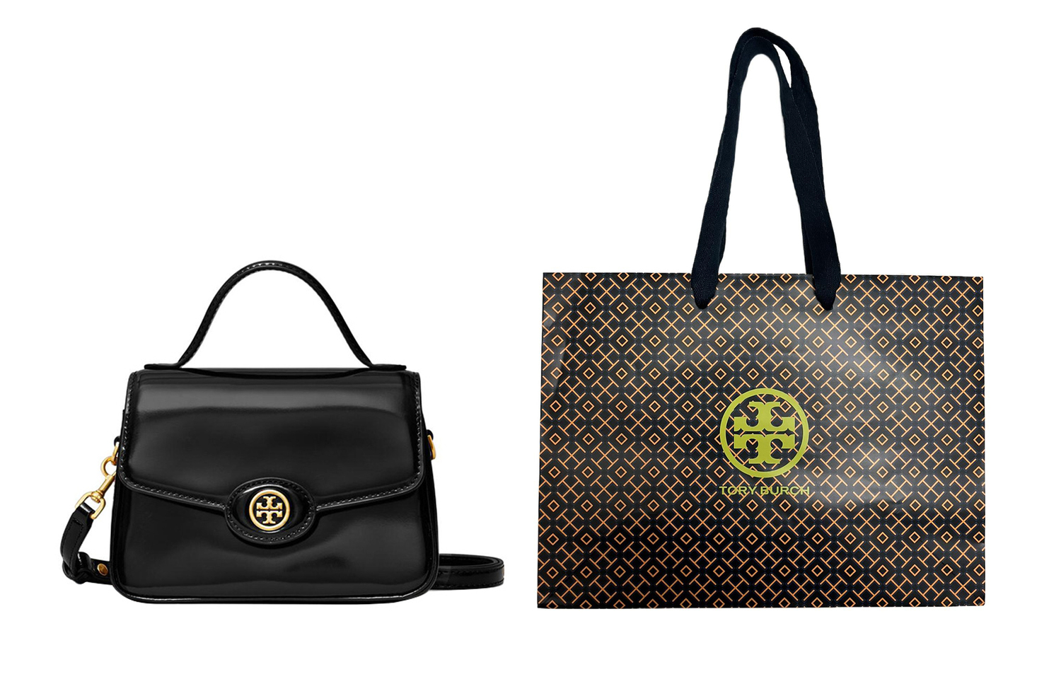 

Robinson Spazzolato Маленькая сумка с верхней ручкой черный TORY BURCH