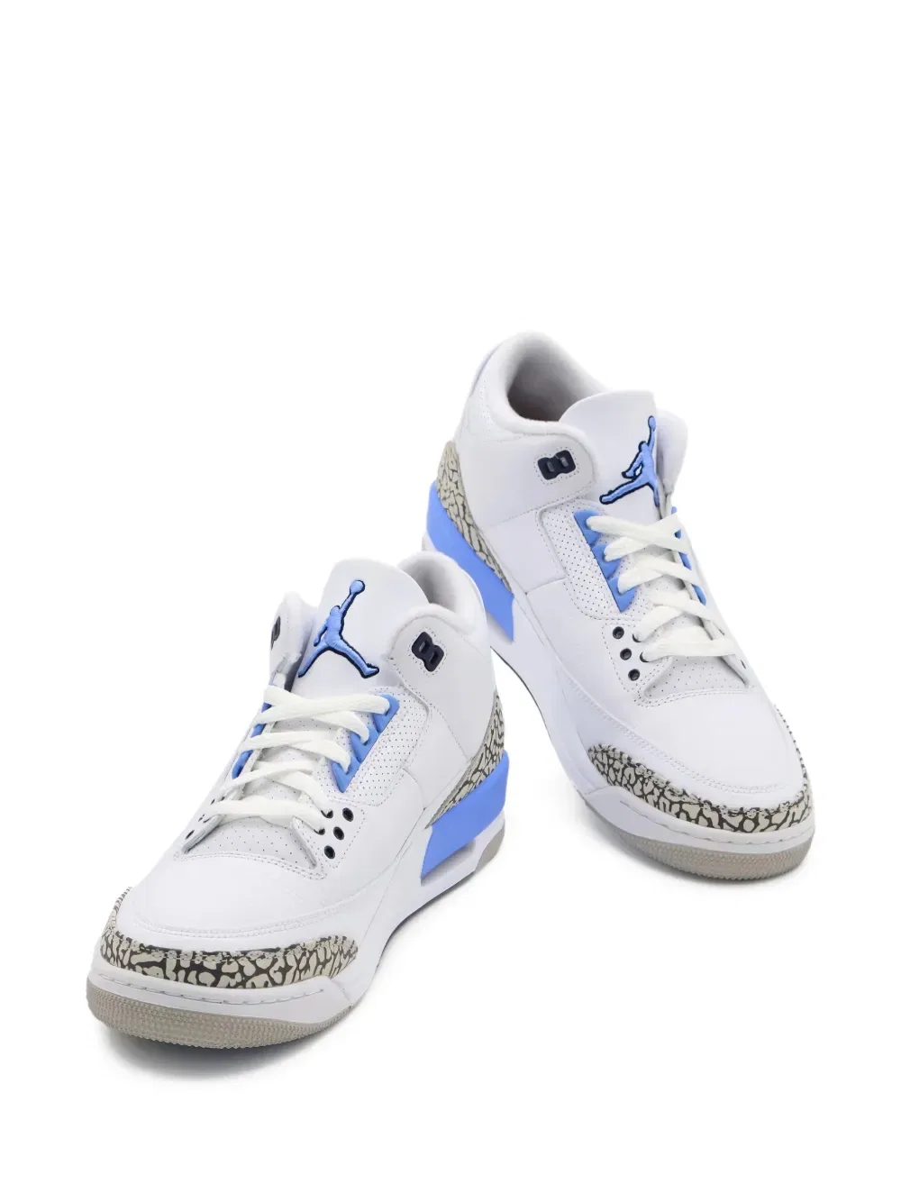 Кроссовки Jordan 3 UNC PE с рисунком, белый — фото 2